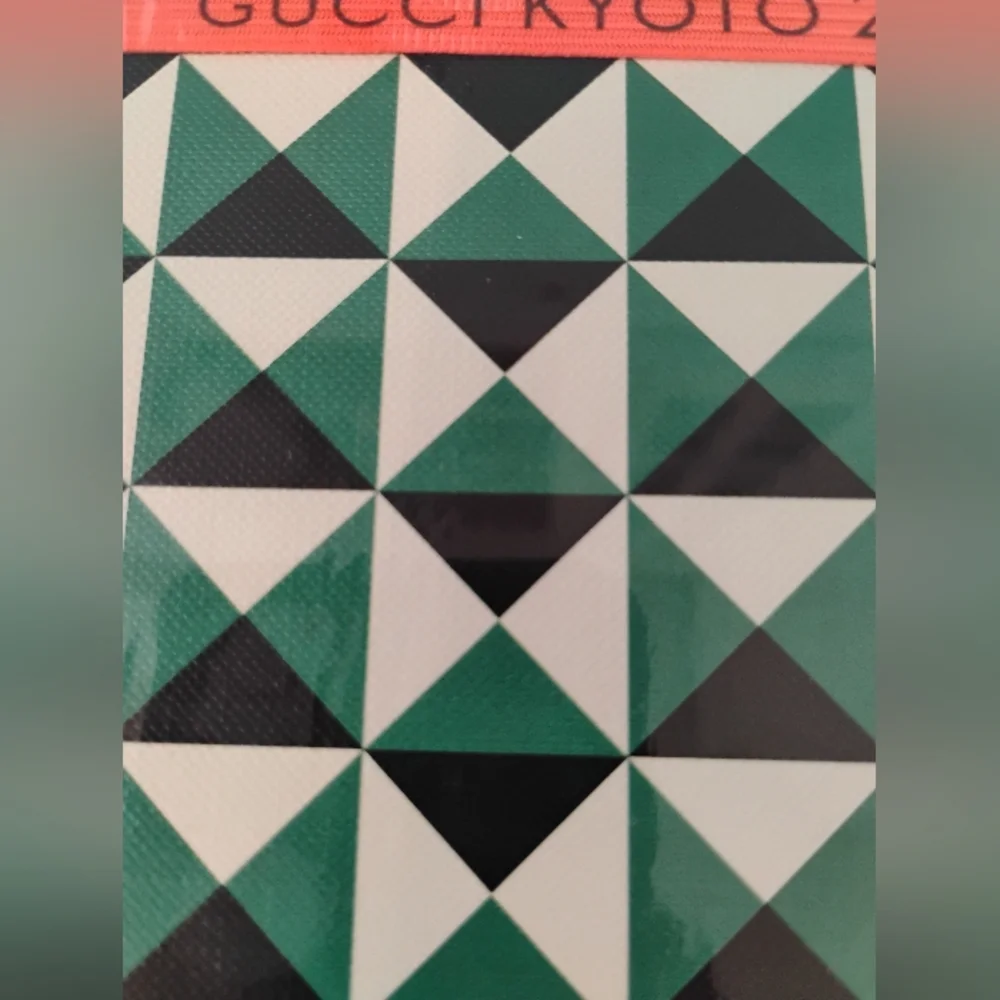 NEW Gucci Notebook w/Pencil Geometric Patterned - Green, Black, & White - Picture 4 of 5